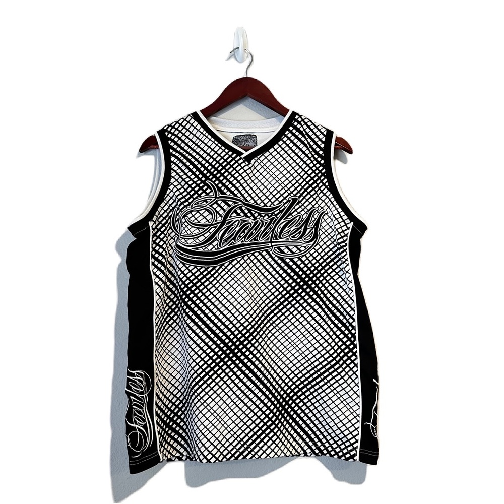 Fearless Men’s Black And White Patterned Tank Top
